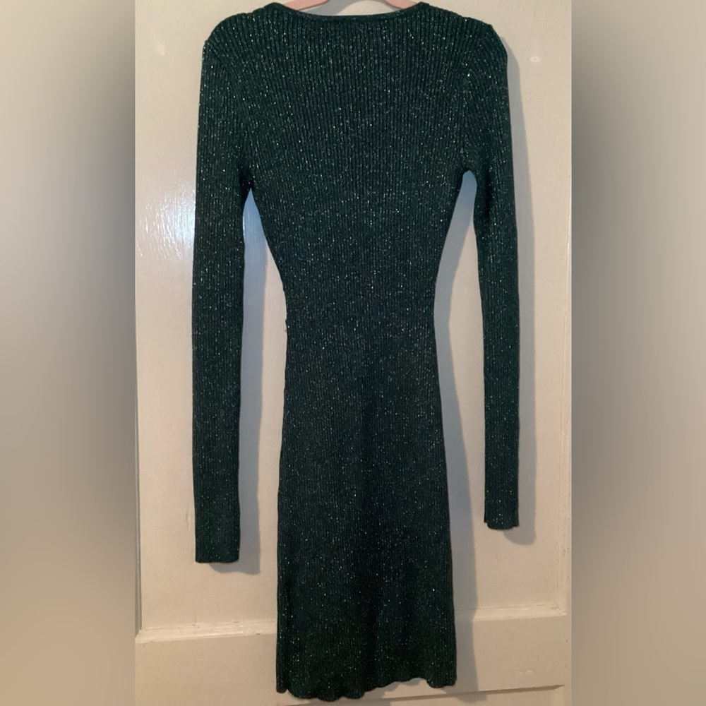 Abercrombie & Fitch Green Shimmer Dress S - Picture 2 of 7